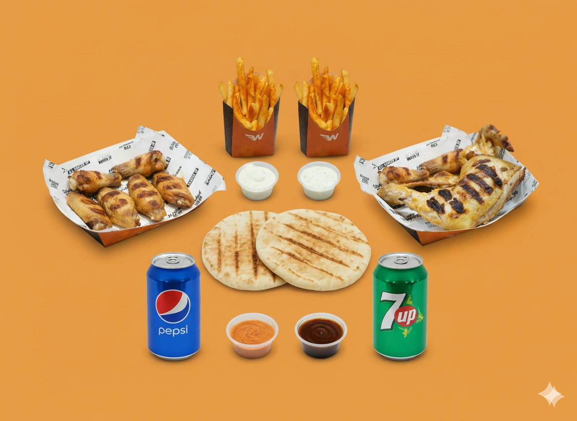 Twin grilled chicken platter